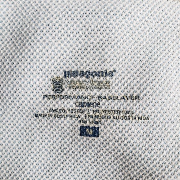 PATAGONIA Light Aqua Long Sleeve 1/2 Zip Pullover - Picture 5 of 6